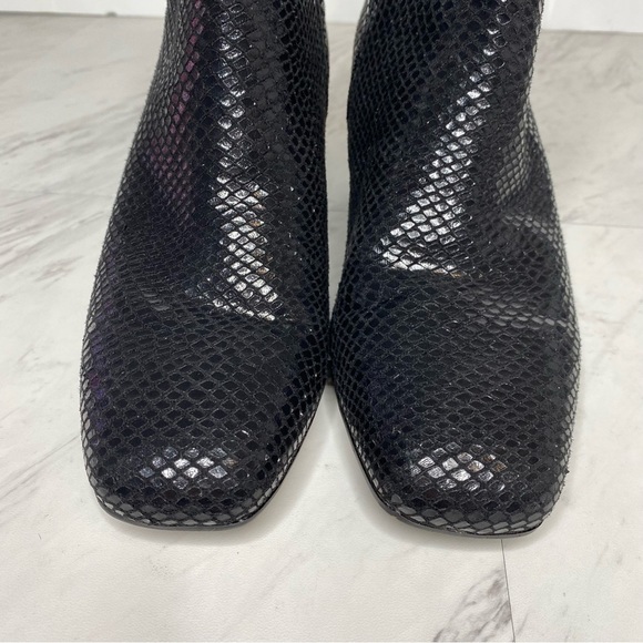 Franco Sarto Marquee Snake Print Square Toe Bootie 6 1/2 - Picture 10 of 14